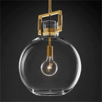 Machinist Glass Globe Pendant Light