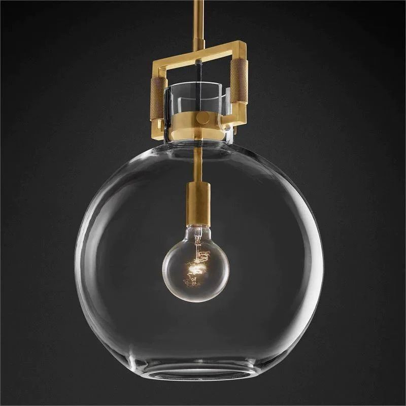 Machinist Glass Globe Pendant Light