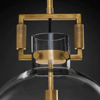 Machinist Glass Globe Pendant Light