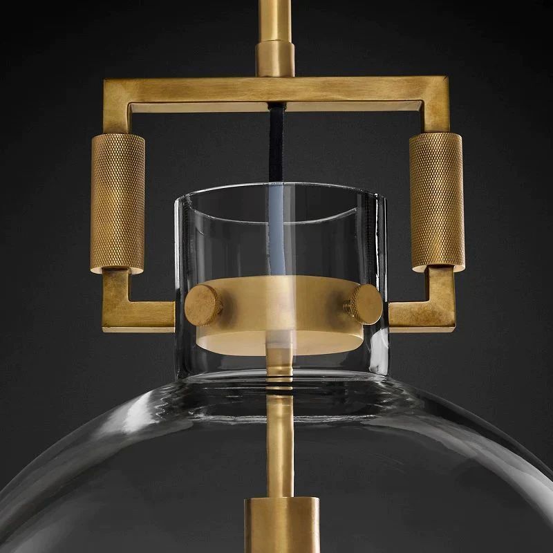 Machinist Glass Globe Pendant Light