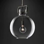 Machinist Glass Globe Pendant Light