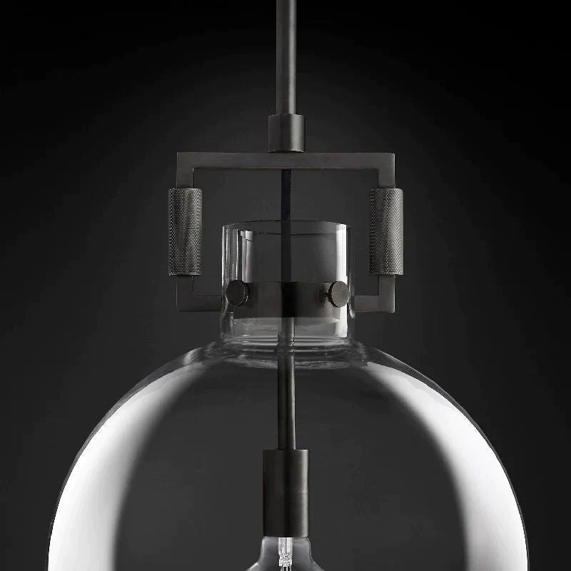 Machinist Glass Globe Pendant Light