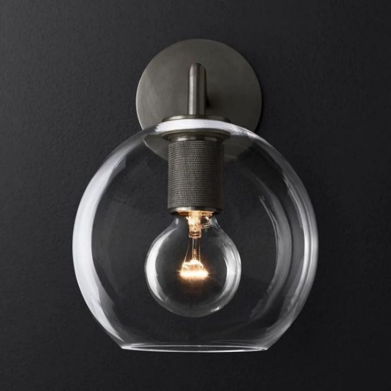 Utilitaire Globe Shade Wall Sconce