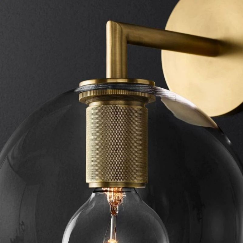Utilitaire Globe Shade Wall Sconce