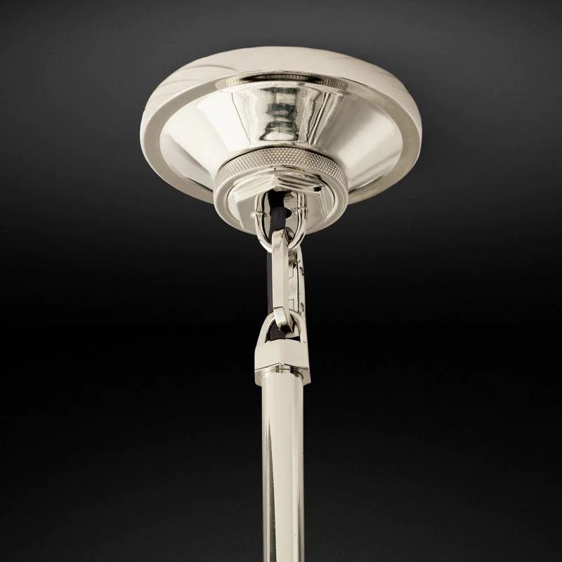 Machinist Milk Glass Cloche Pendant Light