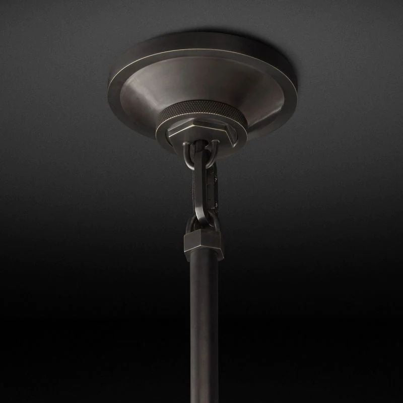 Machinist Glass Globe Pendant Light