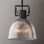 Machinist Prismatic Glass Pendant Light