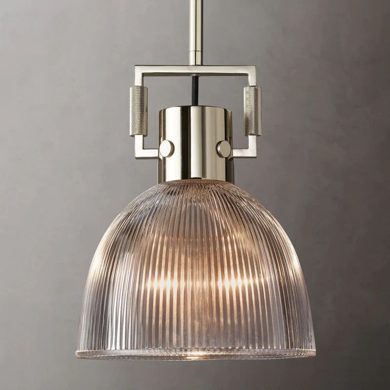 Machinist Prismatic Glass Pendant Light