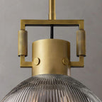 Machinist Prismatic Glass Pendant Light