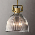 Machinist Prismatic Glass Pendant Light