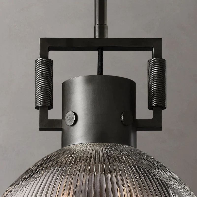 Machinist Prismatic Glass Pendant Light