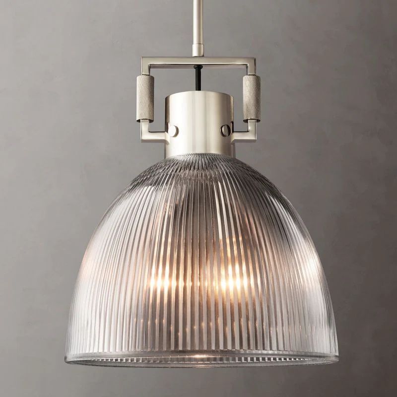 Machinist Prismatic Glass Pendant Light