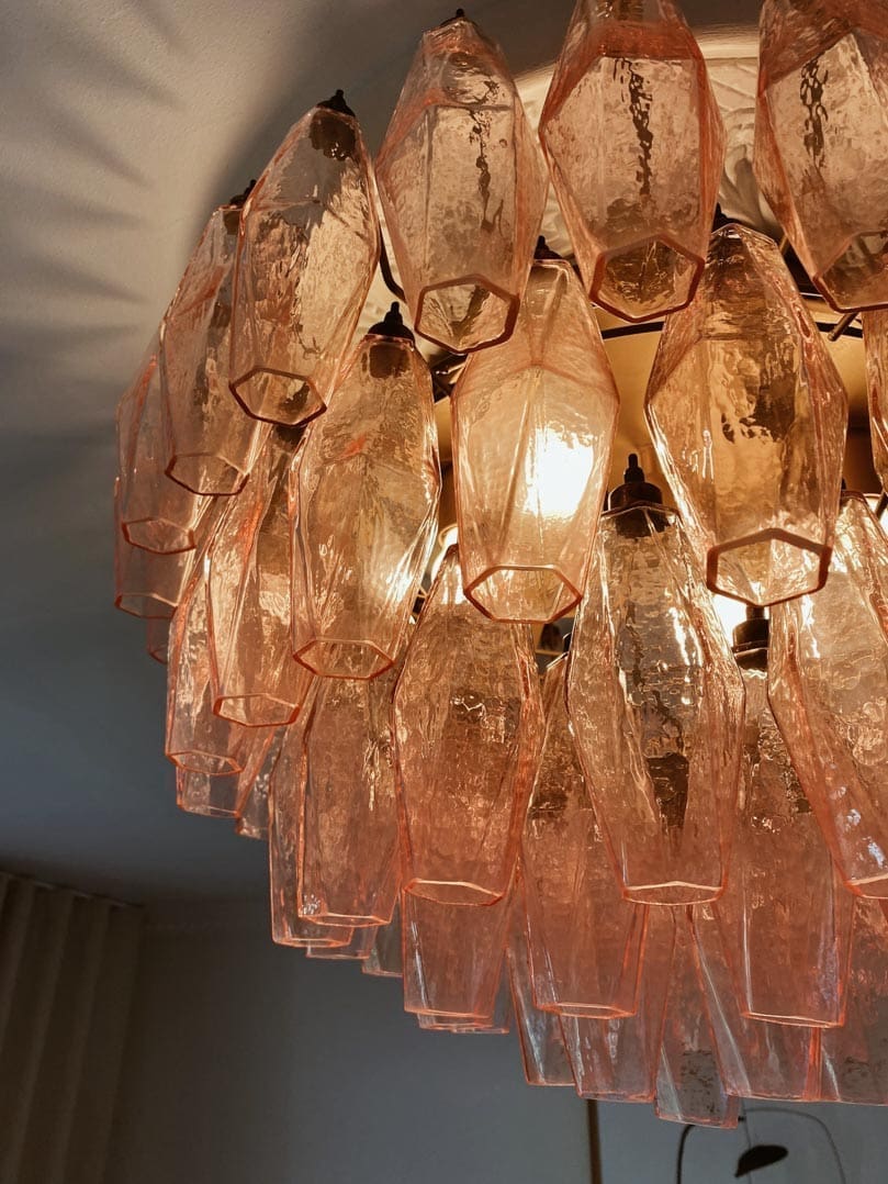 Poliedri Smoked Glass Chandelier