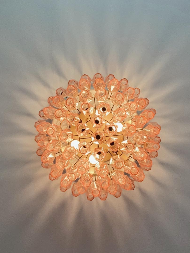 Poliedri Smoked Glass Chandelier