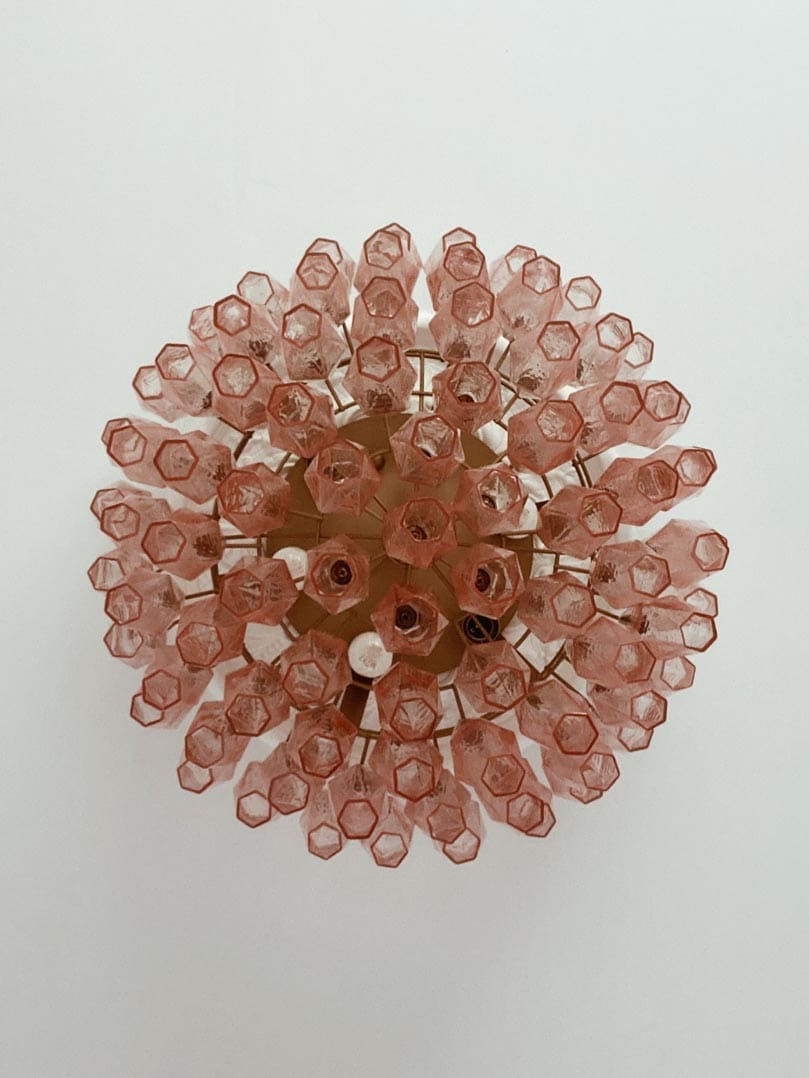 Poliedri Smoked Glass Chandelier