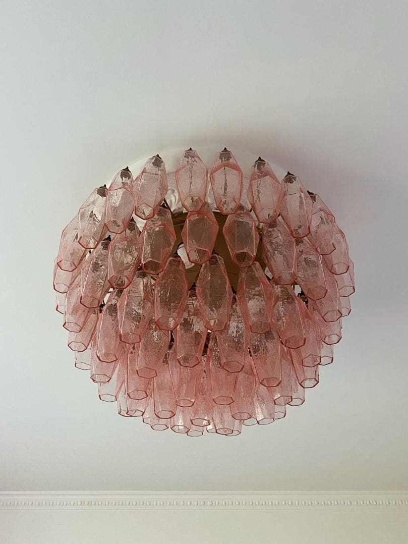 Poliedri Smoked Glass Chandelier