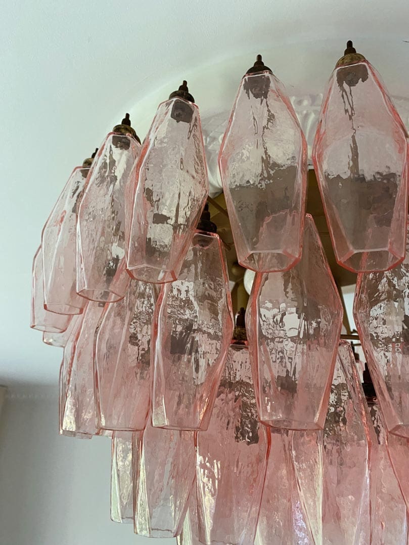 Poliedri Smoked Glass Chandelier