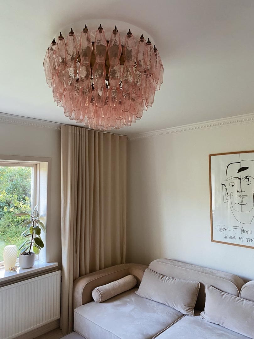 Poliedri Smoked Glass Chandelier