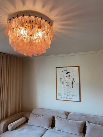 Poliedri Smoked Glass Chandelier