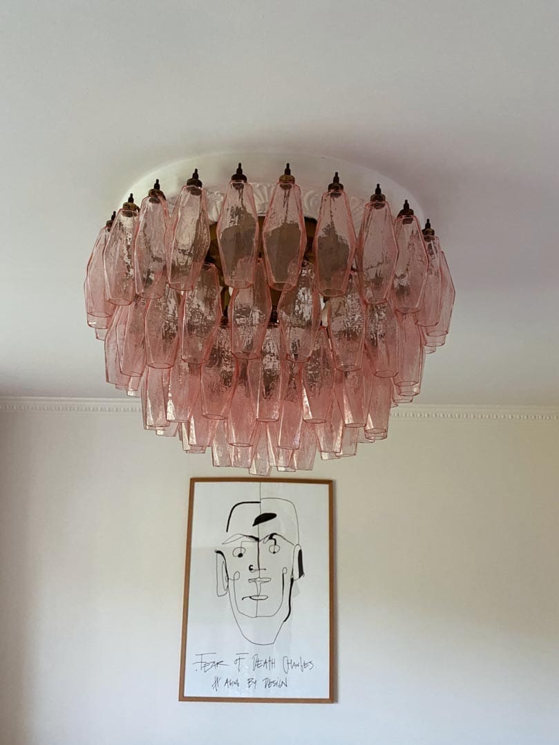 Poliedri Smoked Glass Chandelier