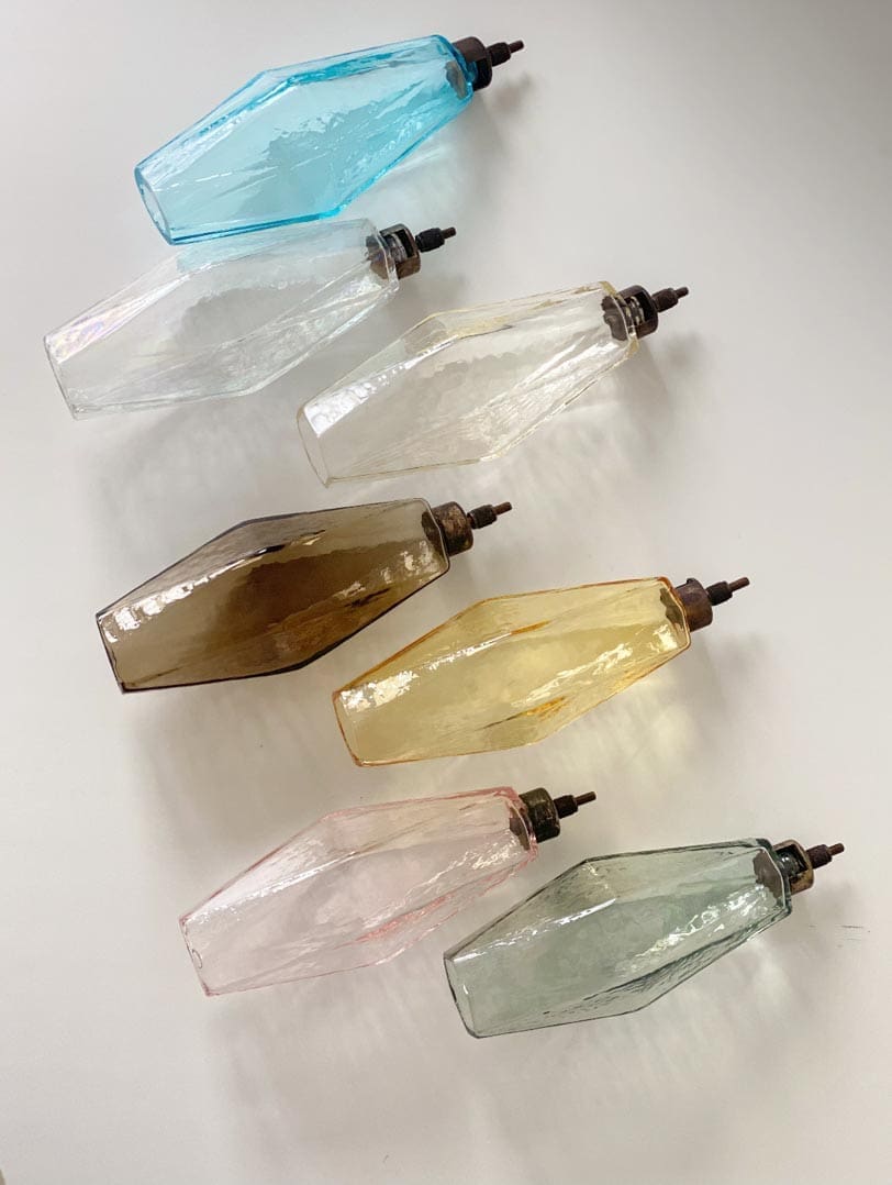 Poliedri Smoked Glass Chandelier