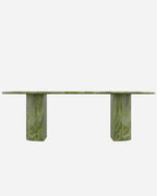Natural Green onyx Dining Table - Semi-cyl Base