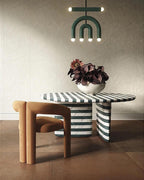 Natural Marble Striped Coffee Table