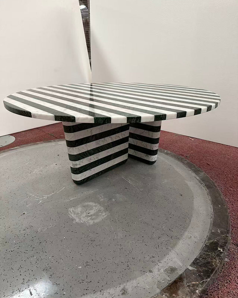 Natural Marble Striped Coffee Table