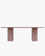 Natural Pink Onyx Dining Table - Semi-cyl Base
