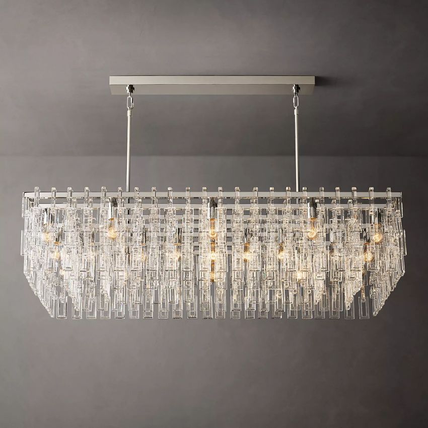 Marignan Modern Crystal Rectangle Chandelier 60"