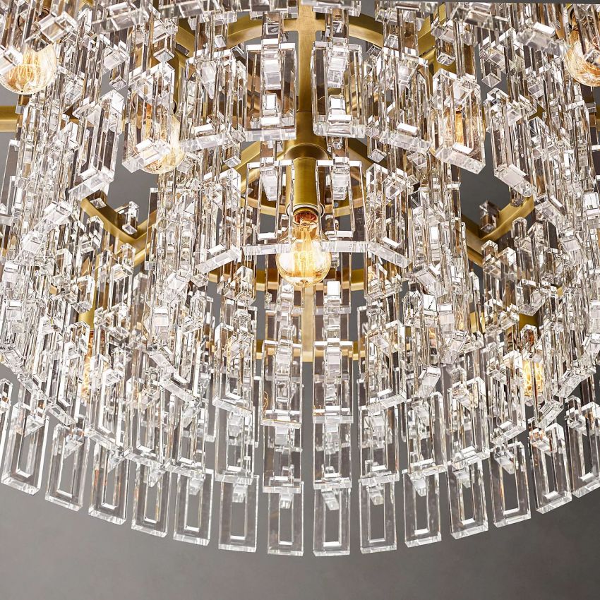 Marignan Modern Crystal Tiered Round Chandelier 36"