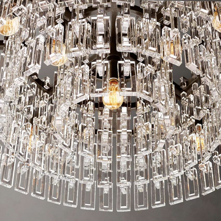 Marignan Modern Crystal Tiered Round Chandelier 36"