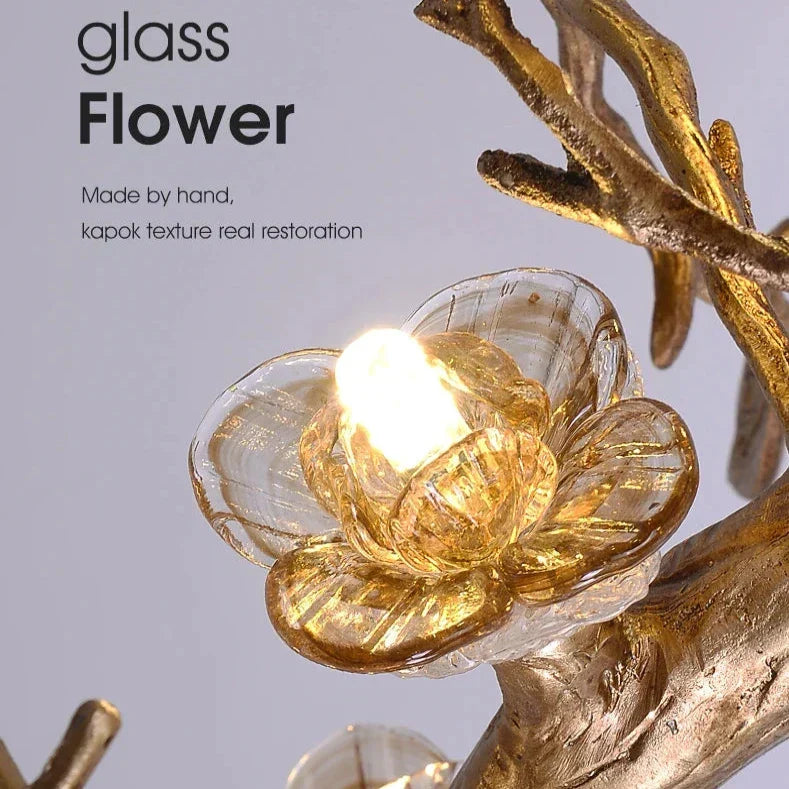 Mona Crystal Flower Branch Chandelier