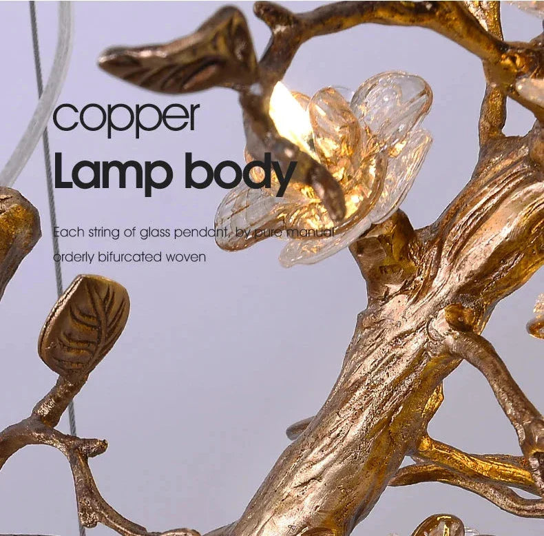 Mona Crystal Flower Branch Chandelier