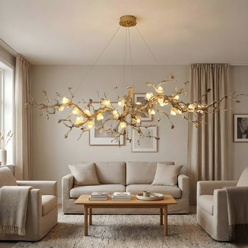 Mona Crystal Flower Branch Chandelier