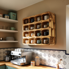 Handcrafted Wall-Mounted Kitchen Rack For Pantry Styling