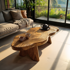 Handcrafted Solid Wood Abstract Table For Living Room Decor