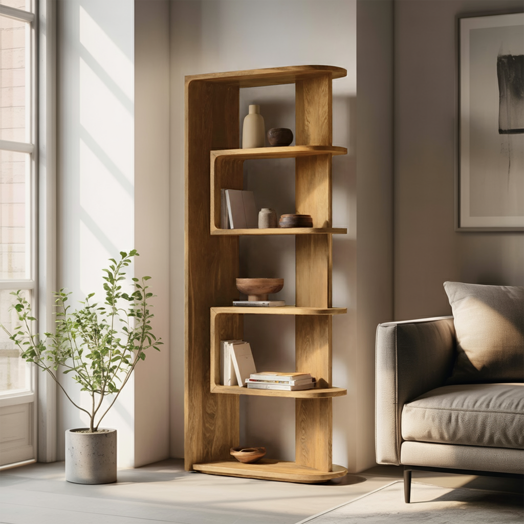 Minimalist Vertical Display Bookshelf For Living Room