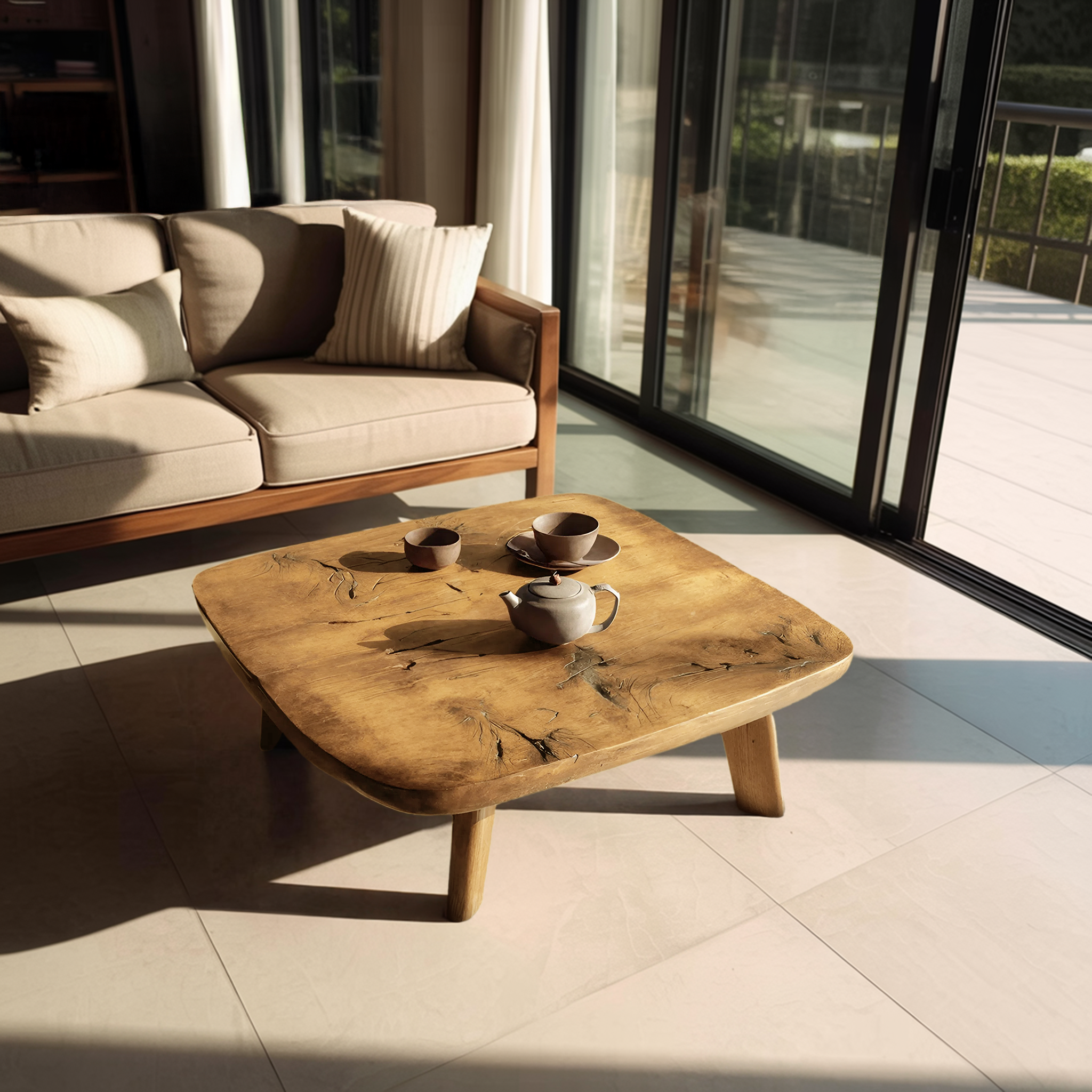Modern Live Edge Coffee Table For Living Room Decor