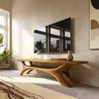 Modern Sculptural TV Cabinet For Living Room Accent