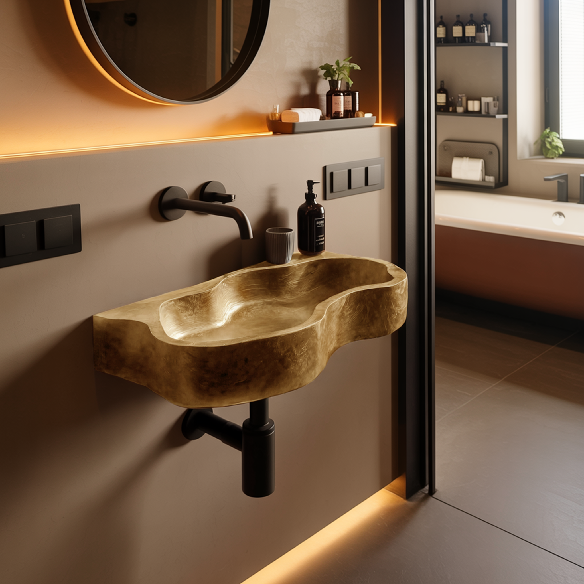 Farmhouse Solid Wood Wash Basin For Natural Bathroom Furniture Style