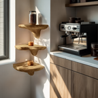 Modern Solid Wood Mushroom Shelf For Living Room Interior Design
