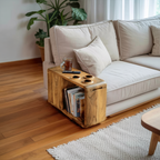 Farmhouse Solid Wood Side Table For Sofa Decoration