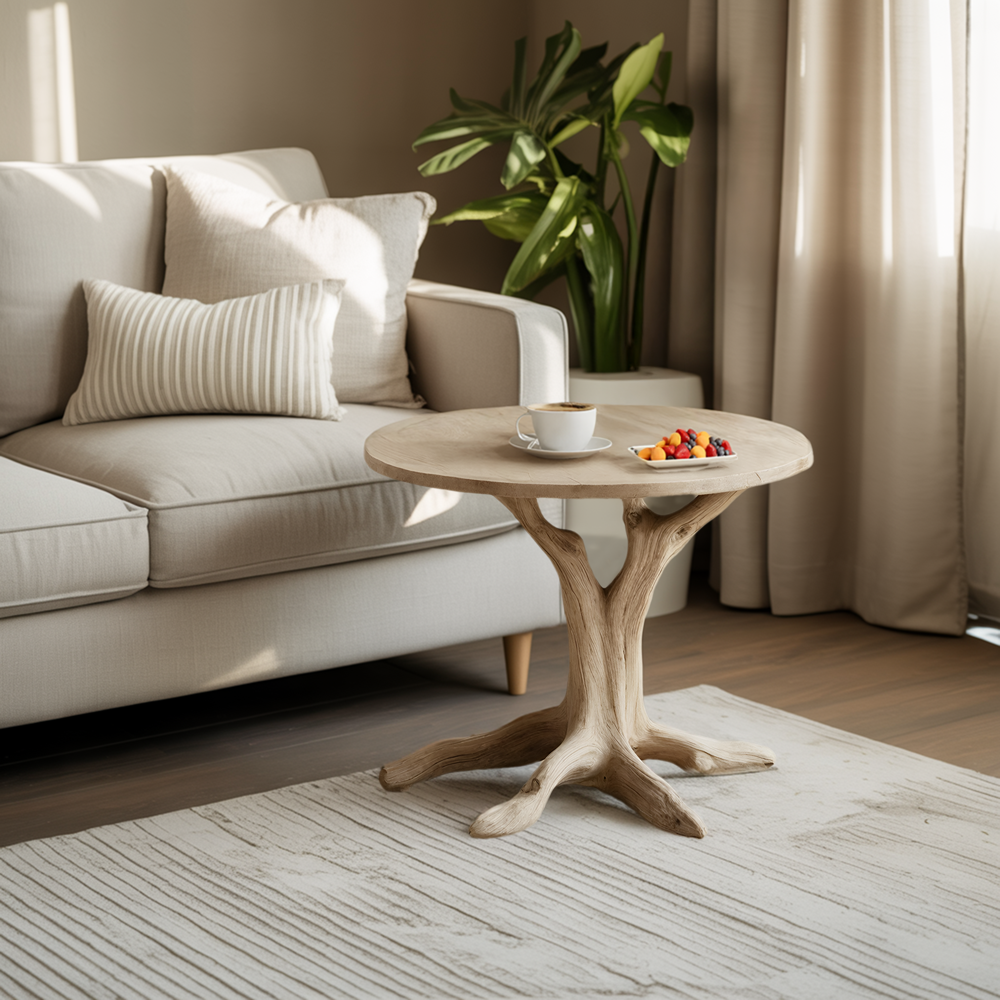 Rustic Wooden End Table For Furniture Decor Practical Living Room