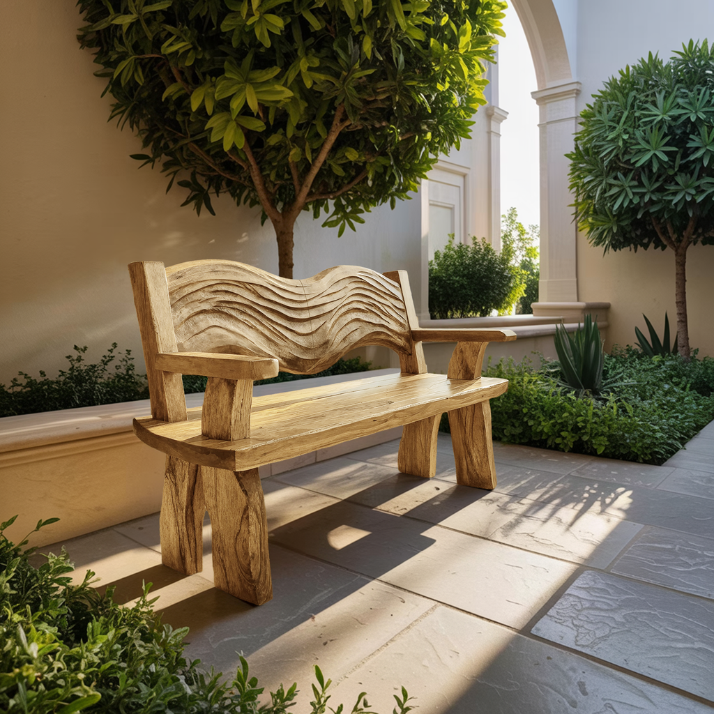 Solid Wood Entryway Bench For Minimalist Home Design