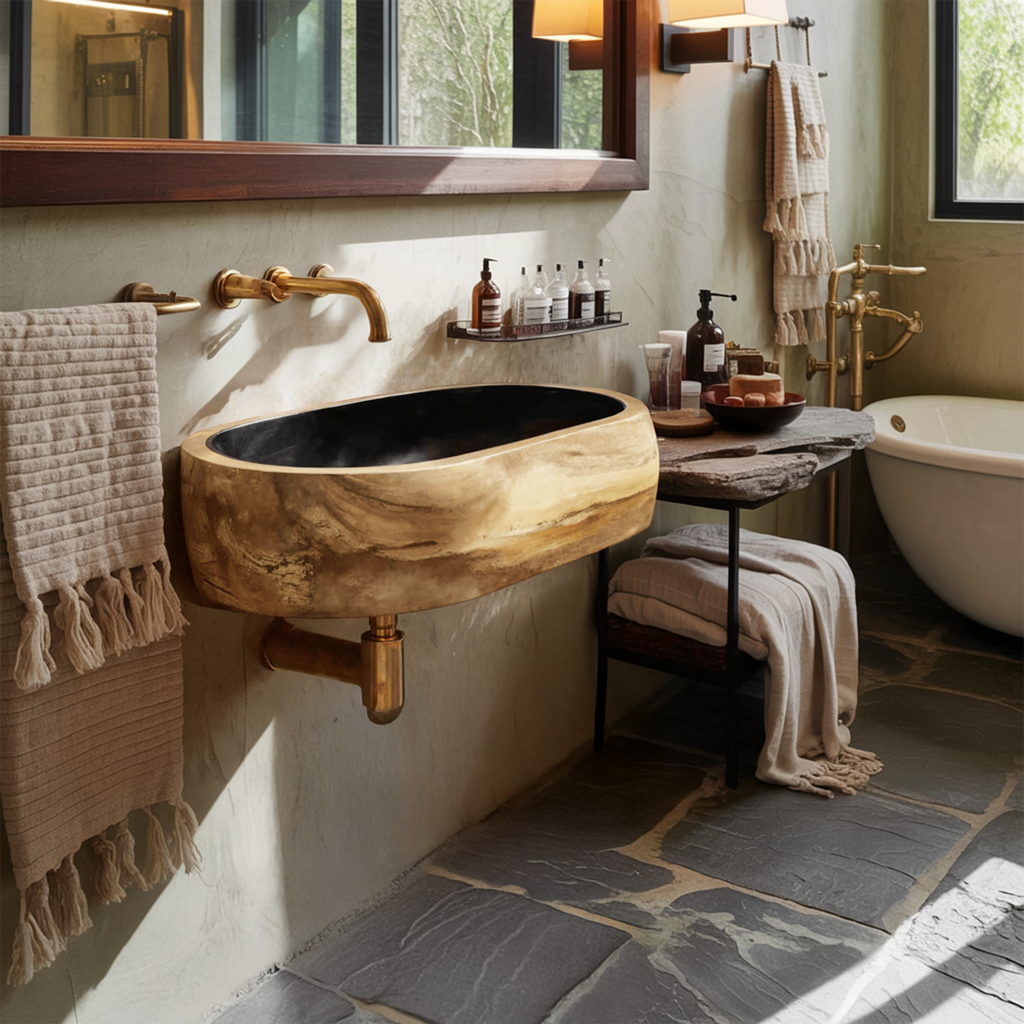 Farmhouse Wooden Vanity Sink For Bathroom Furniture Decor