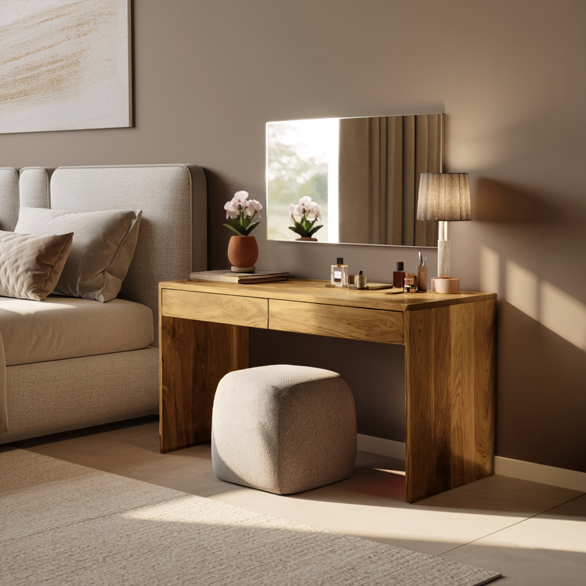 Contemporary Organic Vanity Table For Bedroom