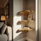 Farmhouse Solid Wood Mushroom Shelf For Living Room Furniture Design