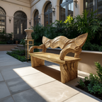 Rustic Live Edge Wood Bench For Entryway Interior Space