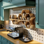 Mid Century Hexagonal Shelf For Furniture Display